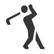 icon playing golf